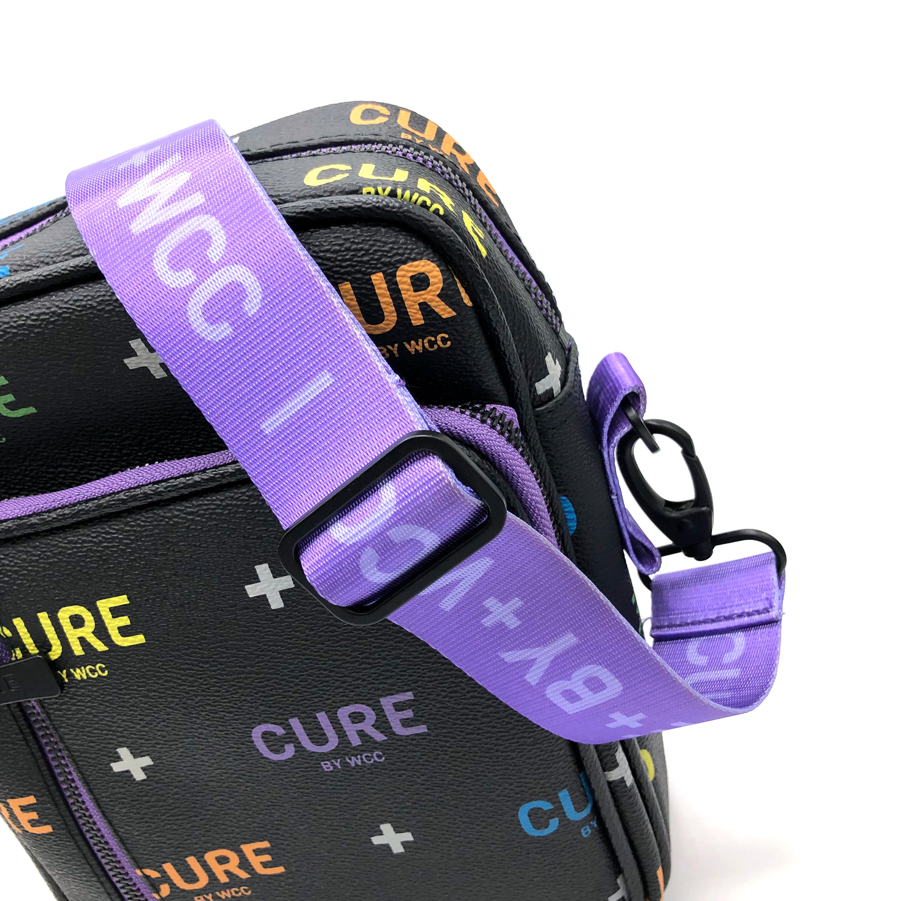 Logo Mini Messenger Bag - Black/Purple