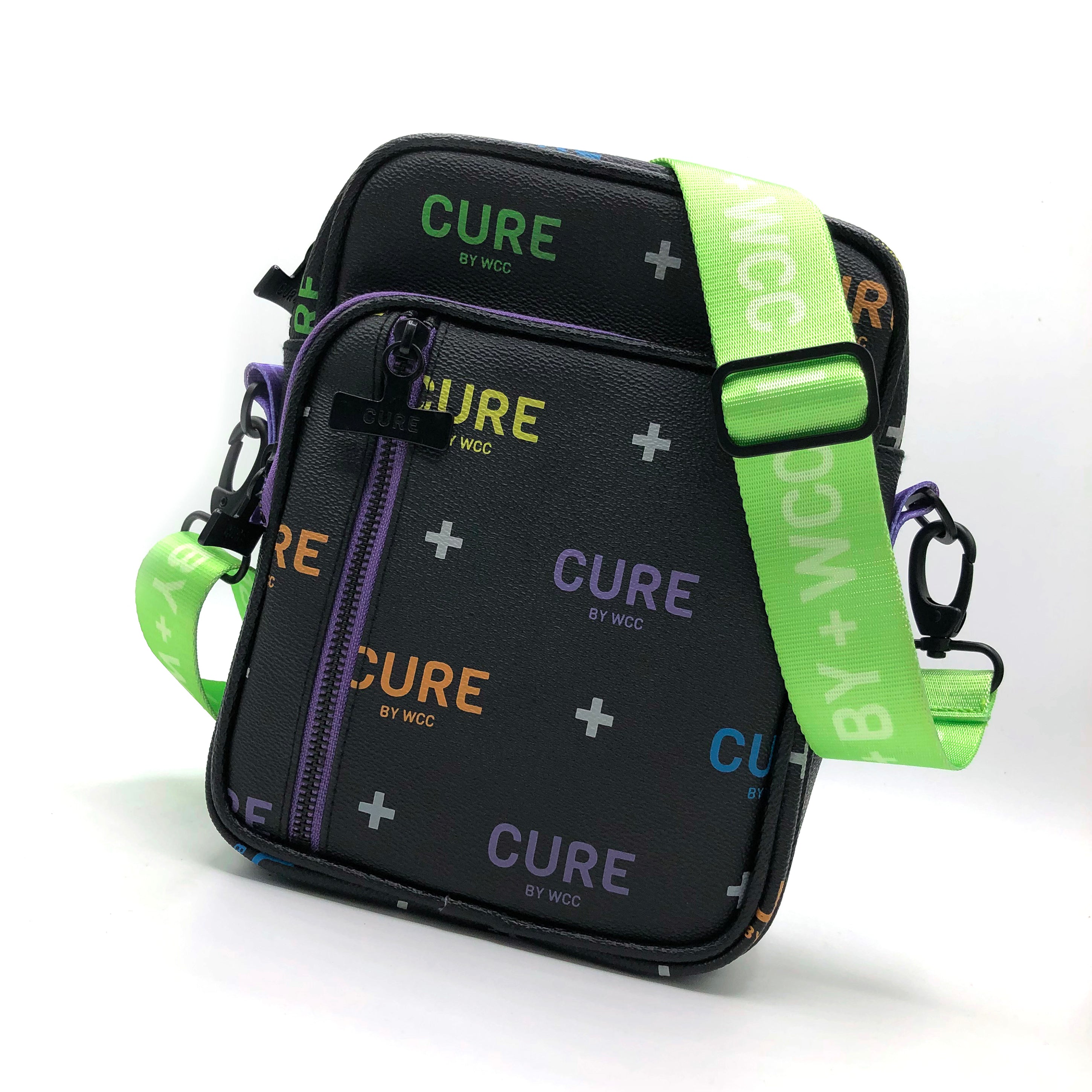 Logo Mini Messenger Bag - Black/Purple